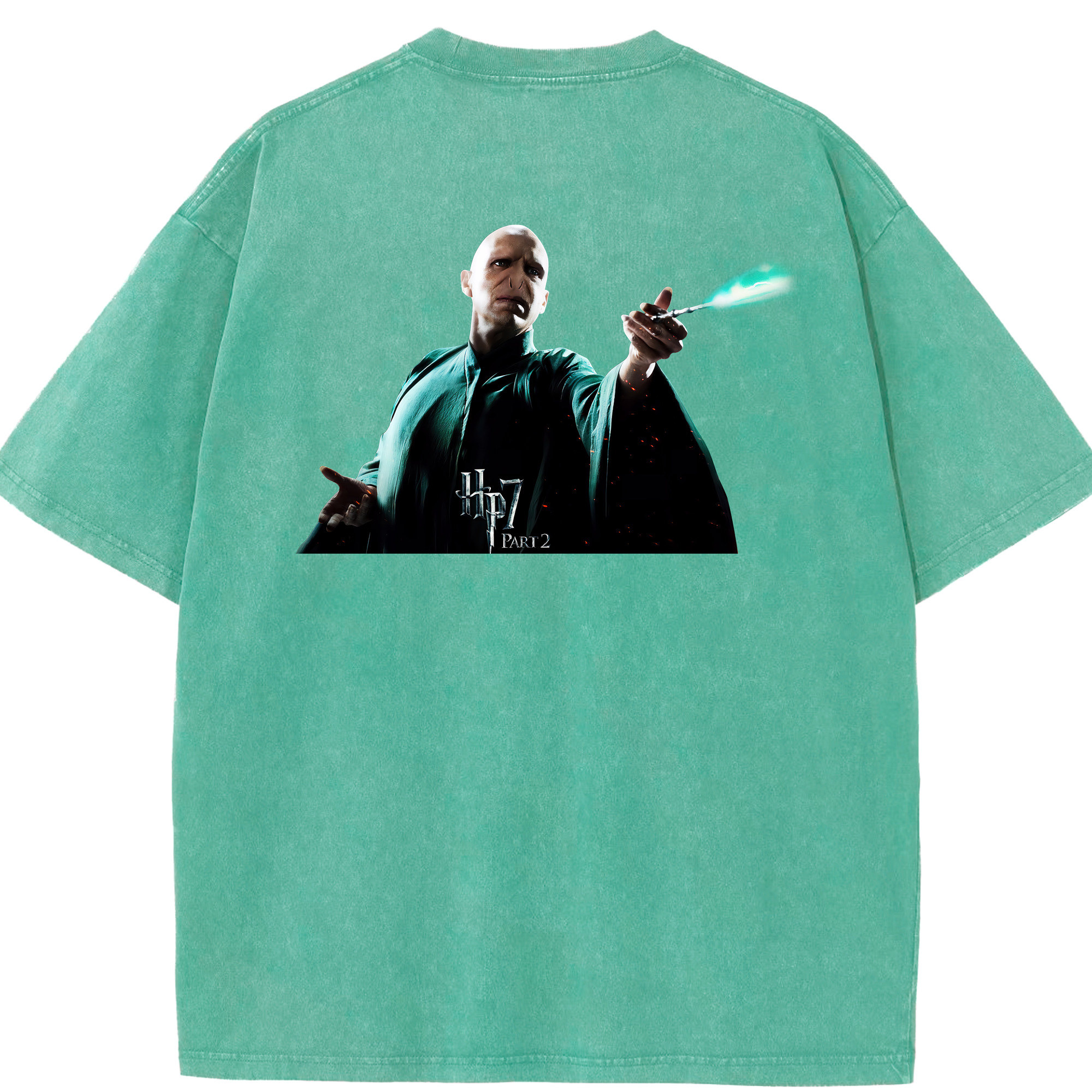 （画像用） Harry Potter ハリー・ポッターシリーズ 綿100% ヴィンテージ風 半袖Tシャツ（背面プリント）